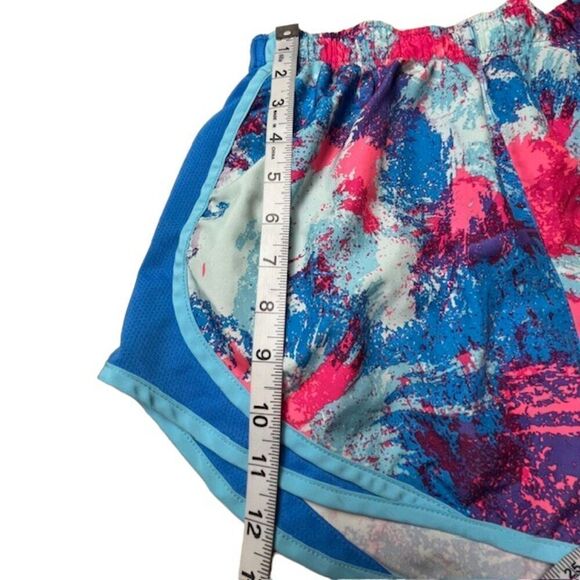 Nike Dri-Fit Running Shorts Blue Pink Abstract Print Lined Women's Size Medium - Picture 4 of 9